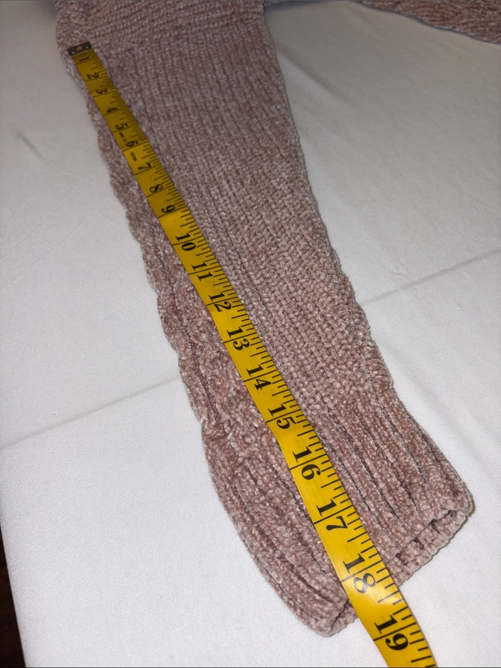 Rachel Zoe Beige Cable Knit Turtleneck Sweater slightly cropped long sleeve Sz S - Picture 6 of 8